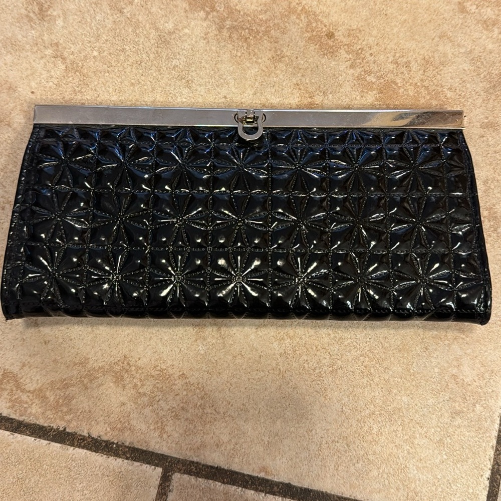 Black shinny clutch